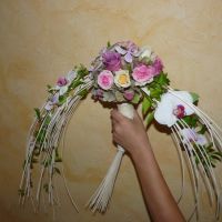 Bouquet de mariée original avec rotin blanc