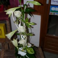 composition de mariage, lys longiflorum