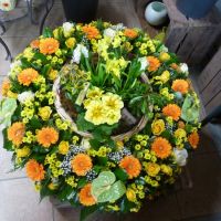 Couronne avec coupe de plantes au centre